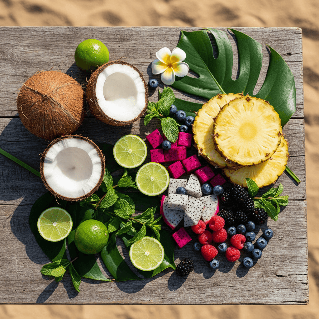 Ananas séché en morceaux