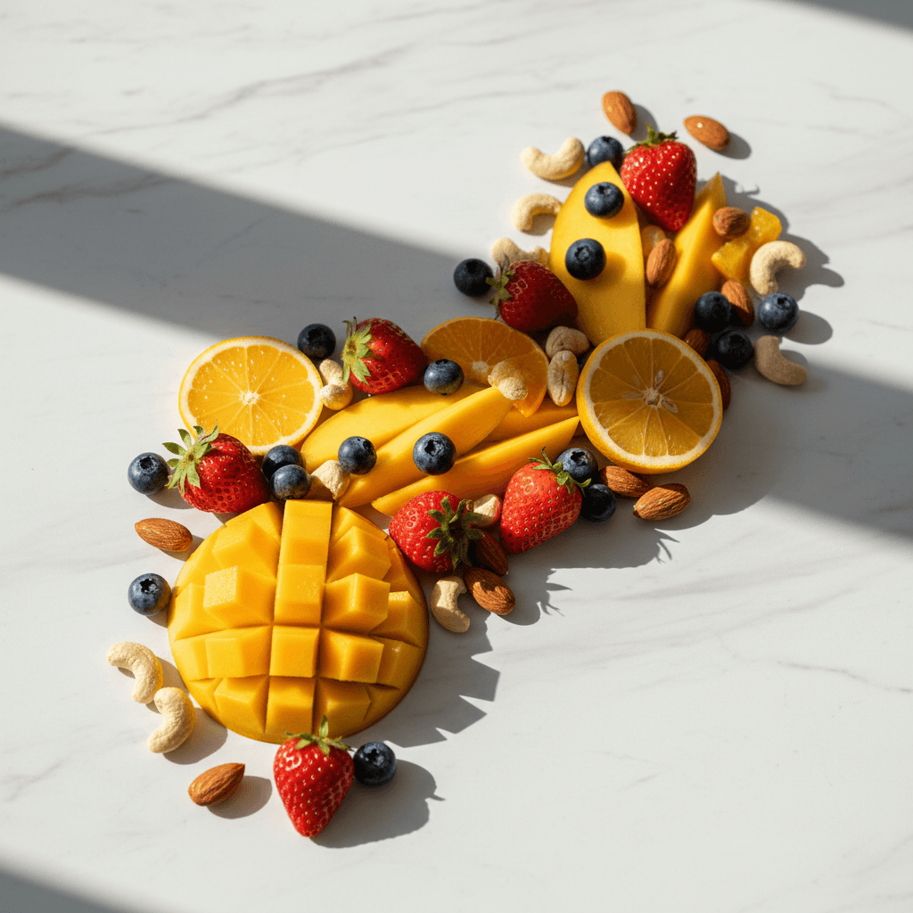 Mangue séchée tranchée finement